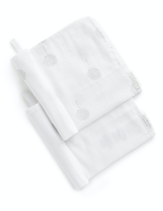 Muslin face washer (two-pack)